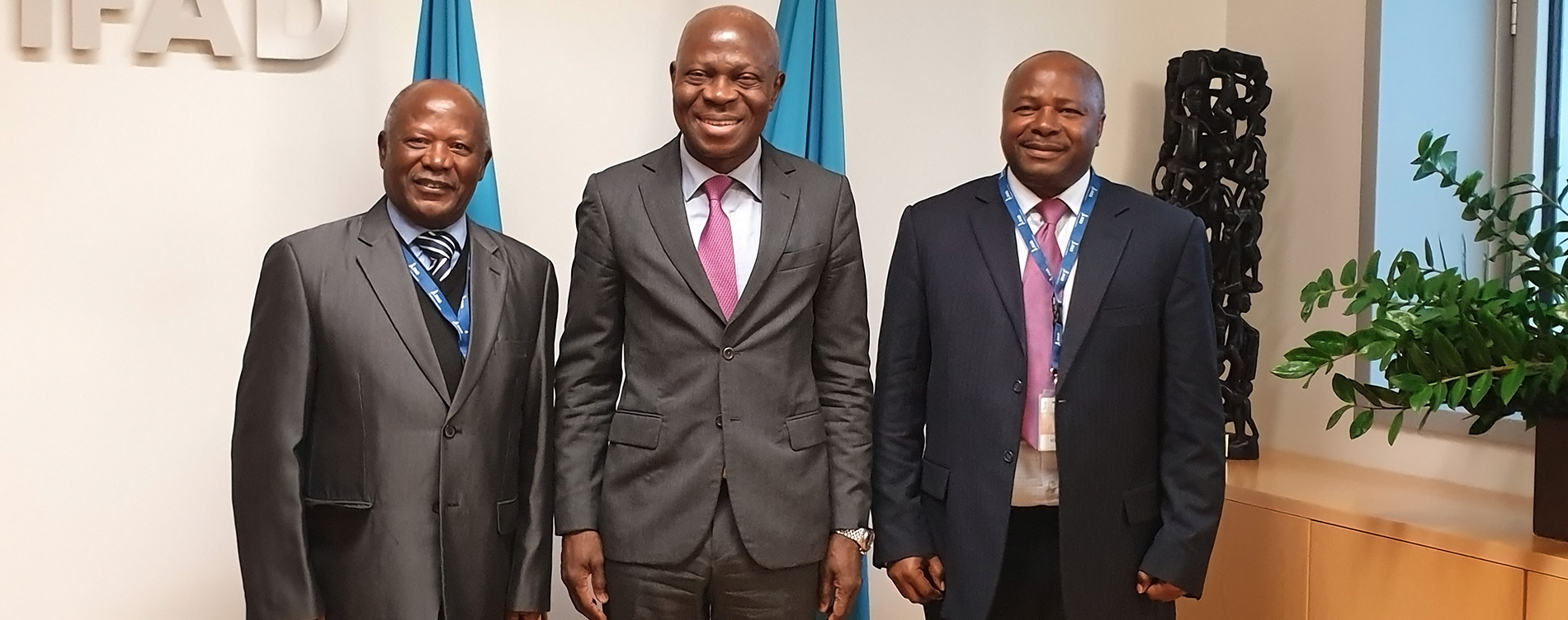 IITA DG and Board Chair visit IFAD President to strengthen IFAD-IITA partnership