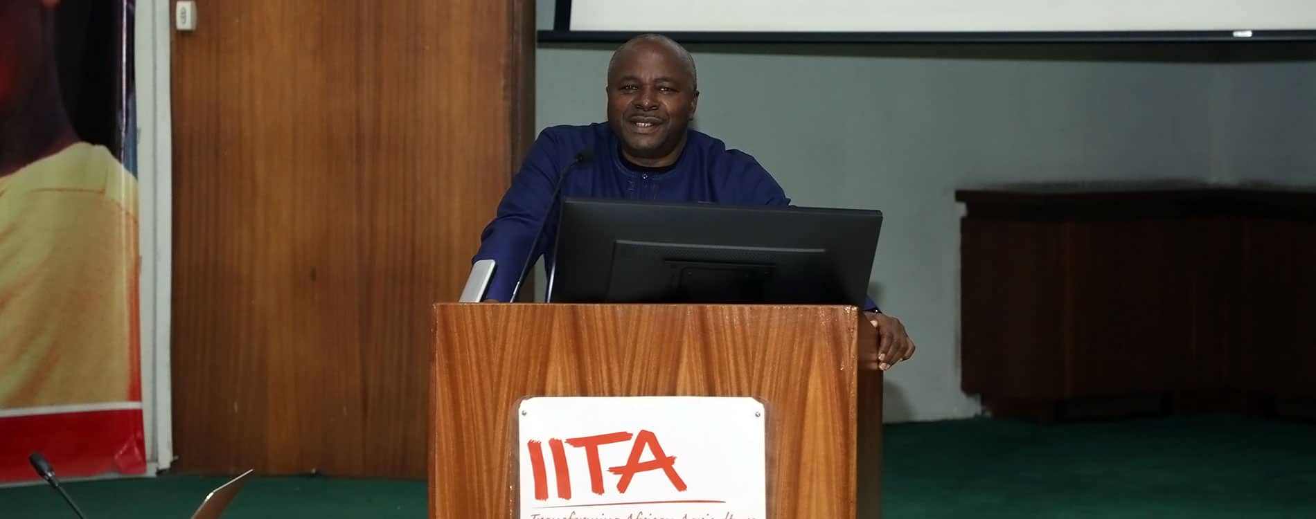 IITA-Director-General,-Dr Nteranya Sanginga speaking at the Launch of BASICS-II