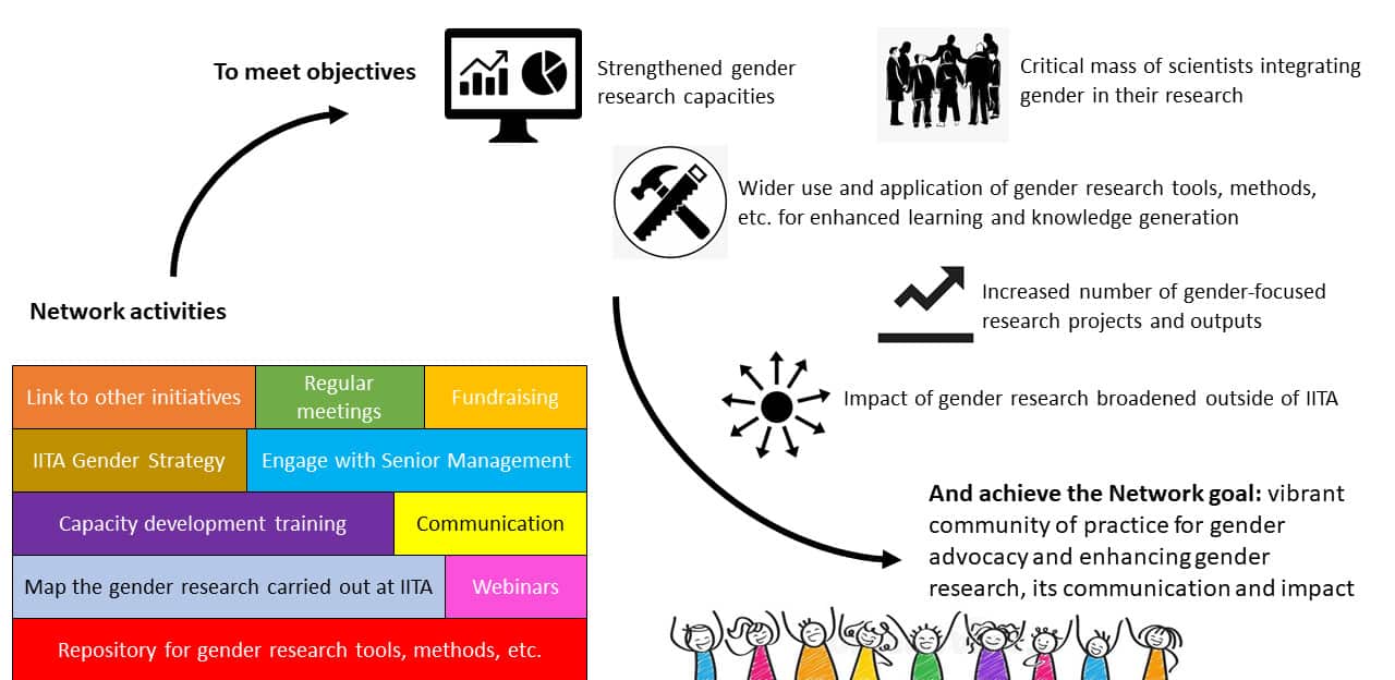 The strategy’s theory of change showing the different components