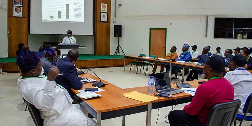 Participants during a presentation session at the roadmap workshop