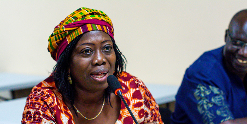 HarvestPlus Cassava Breeder and IITA Cassava Breeding Unit Head, Dr Elizabeth Parkes, during an interactive session.