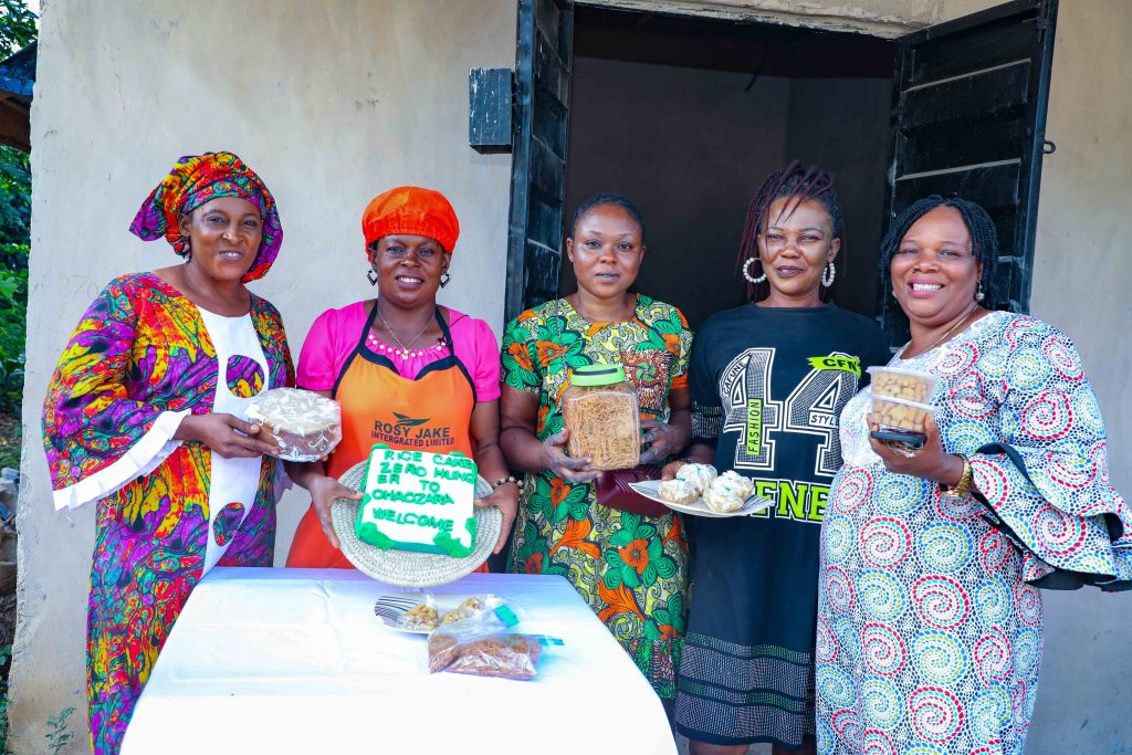 Victoria Ogbonna and Roseline Amadi displaying their products