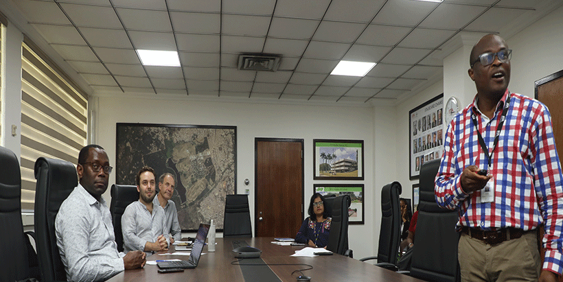 IITA GIS Specialist Mr Tunrayo Alabi sharing a baseline study on the application of GIS to control Banana Bunchy Top Virus (BBTV).