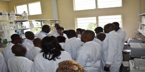 A practical session in the laboratory.