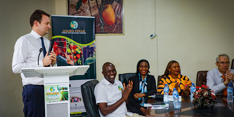 The Minister addressing participants at the event.