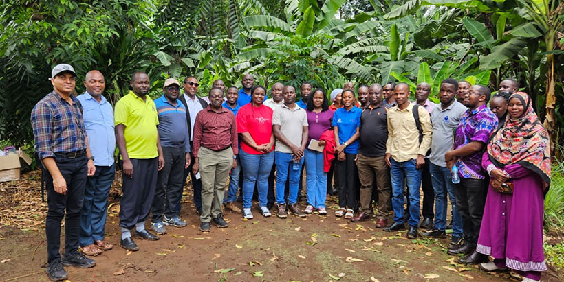Participants after the field visit to the BBTV affected site in Moshi.