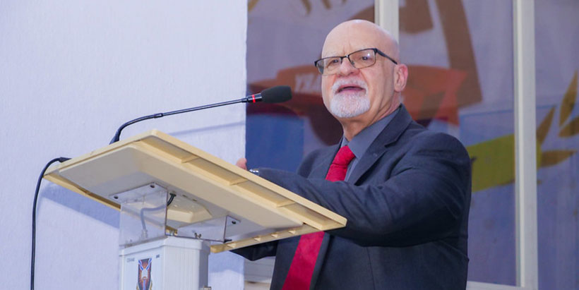 IITA Deputy Director General, Partnerships for Delivery, Dr Kenton Dashiell delivering a public lecture at the University of Ibadan.