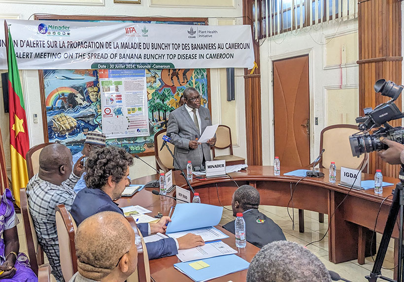 His Excellency Gabriel Mbairobe, the Ministry of Agriculture and Rural Development-Cameroon in his speech