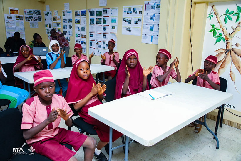 Students of Fazl-Omar Islamic School during the outreach program.