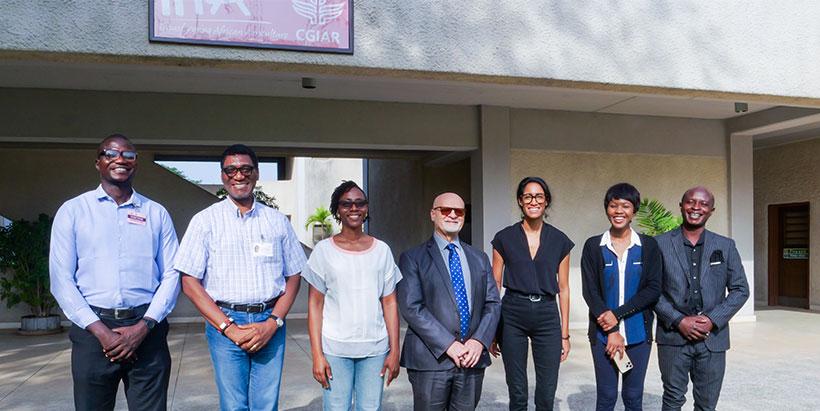 CERFAM and IITA team working on the HealthyDiets4Africa Project with IITA DDG Partnerships for Delivery, Kenton Dashiell.