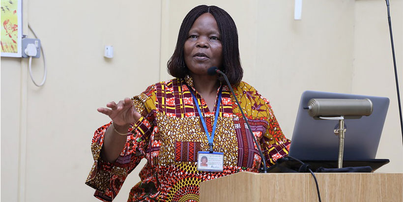 Dr Busie Maziya-Dixon, the survey principal investigator, and IITA Food and Nutrition Scientist addressing undernutrition disorders.