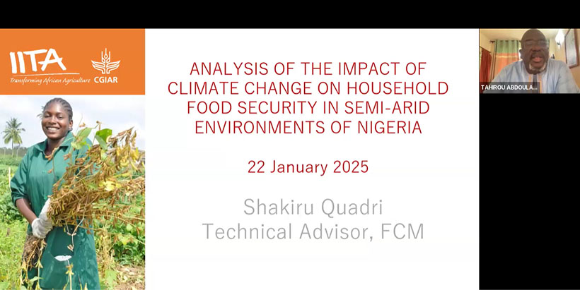 IITA Director for Sahel Africa Hub, Tahirou Abdoulaye, coordinating the Café.