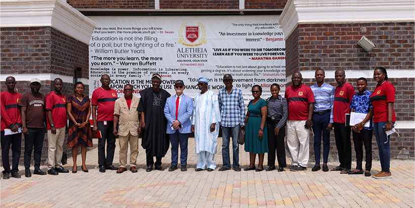 Representatives from IITA and Aletheia University team after the meeting.