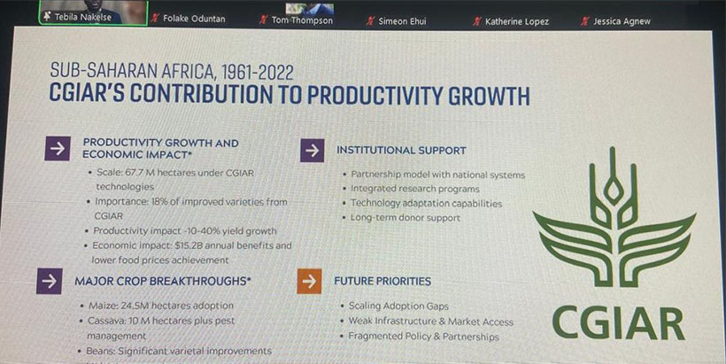  CGIAR’s contribution to productivity growth in Sub-saharan Africa.