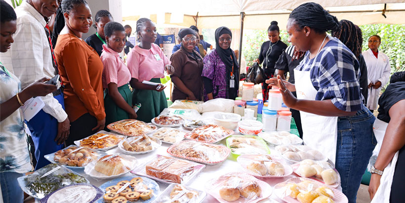 One of the exhibition stands, showcasing some of IITA Cassava finished products