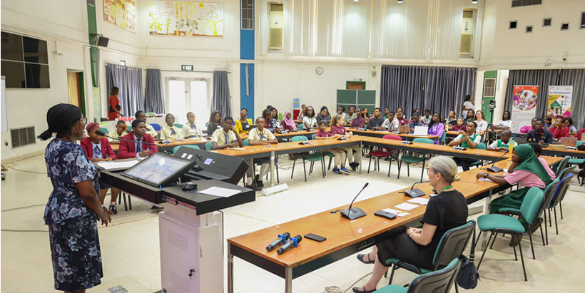 People & Culture Talent Management and Engagement Manager, Lade Oke, anchoring the event