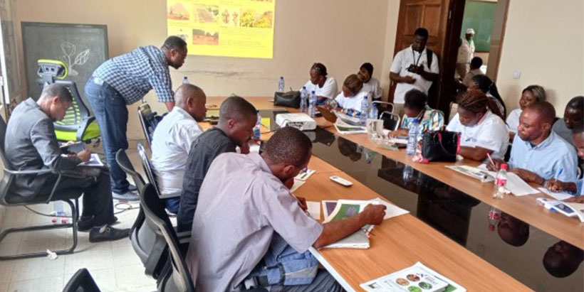 Training of the vegetable farmers.
