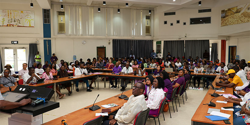 Participants at the IWD awareness event at IITA headquarters.