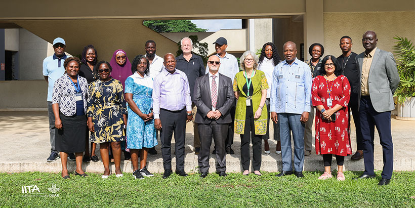 IITA team and Ivorian delegates after deliberations to advance partnerships for improved cocoa and coffee systems.