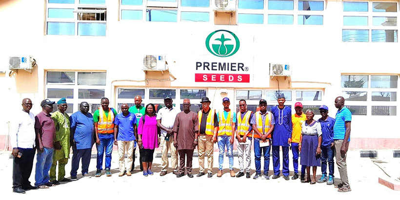 The team visited Premier Seeds Ltd, in Kaduna, - Nigeria, to have a practical experience on the maize seed production by a private company. 