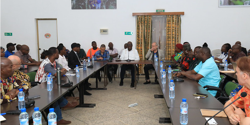 IITA Benin staff during the meeting with the Dr Simeon Ehui.