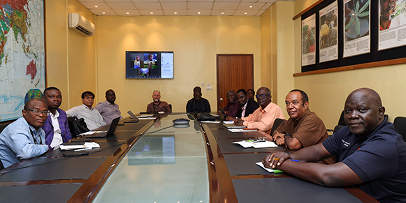 IITA scientists and GCA delegates during the preparatory workshop