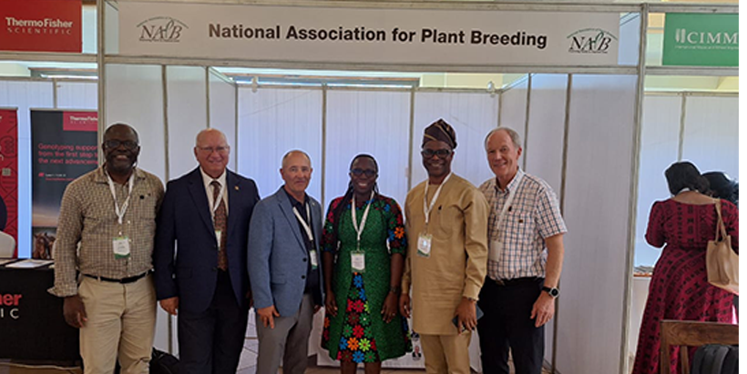 Dorcas Omotola with mentors,Dr Presidor Kendable (L), Dr Donn Cummings, Dr Allen Van Deynze, Prof Chiedozie Egesi and Dr Klaus Koehler