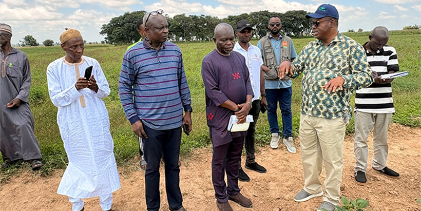 Taking a tour on the Shika research farm in Zaria