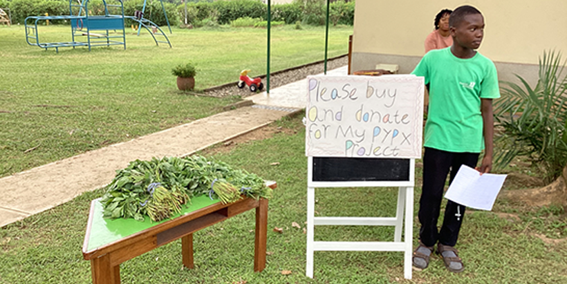 Joshua Ayankanmi raising fund for his project.