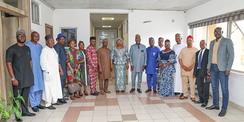 Dr Simeon Ehui with the Permanent Secretary, Dr Chinyere Ijeoma Akujobi, the IITA team and staff of the Federal Ministry of Livestock Development