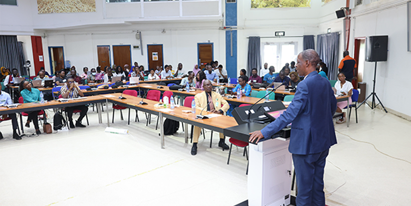 Professor of Agricultural Economics, Landmark University Prof. Bamiro Olasunkanmi giving his keynote speech