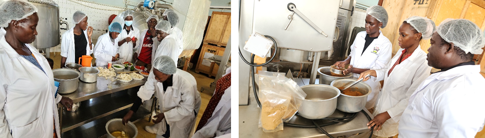 Participants learning how to prepare soy fortified "Daddies".