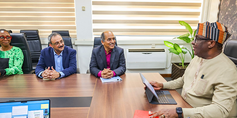 NDDB team during discussions with the IITA Director General, Dr Simeon Ehui.