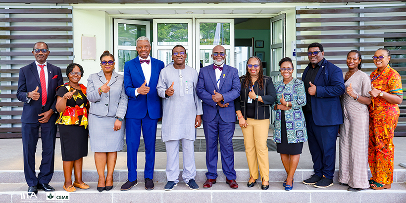 The IITA team and the LBS team following the MoU signing.