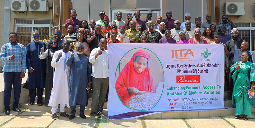 Participants after the Seed Systems Summit at IITA Abuja Station.